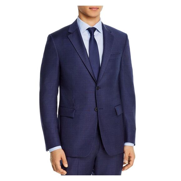 THEORY Mens Bowery Navy Extra Slim Fit Wool Blend Suit Separate